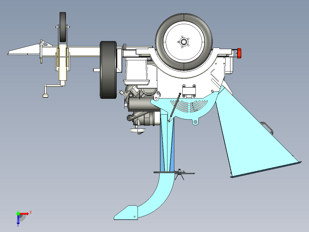 木材削片机step俯视图