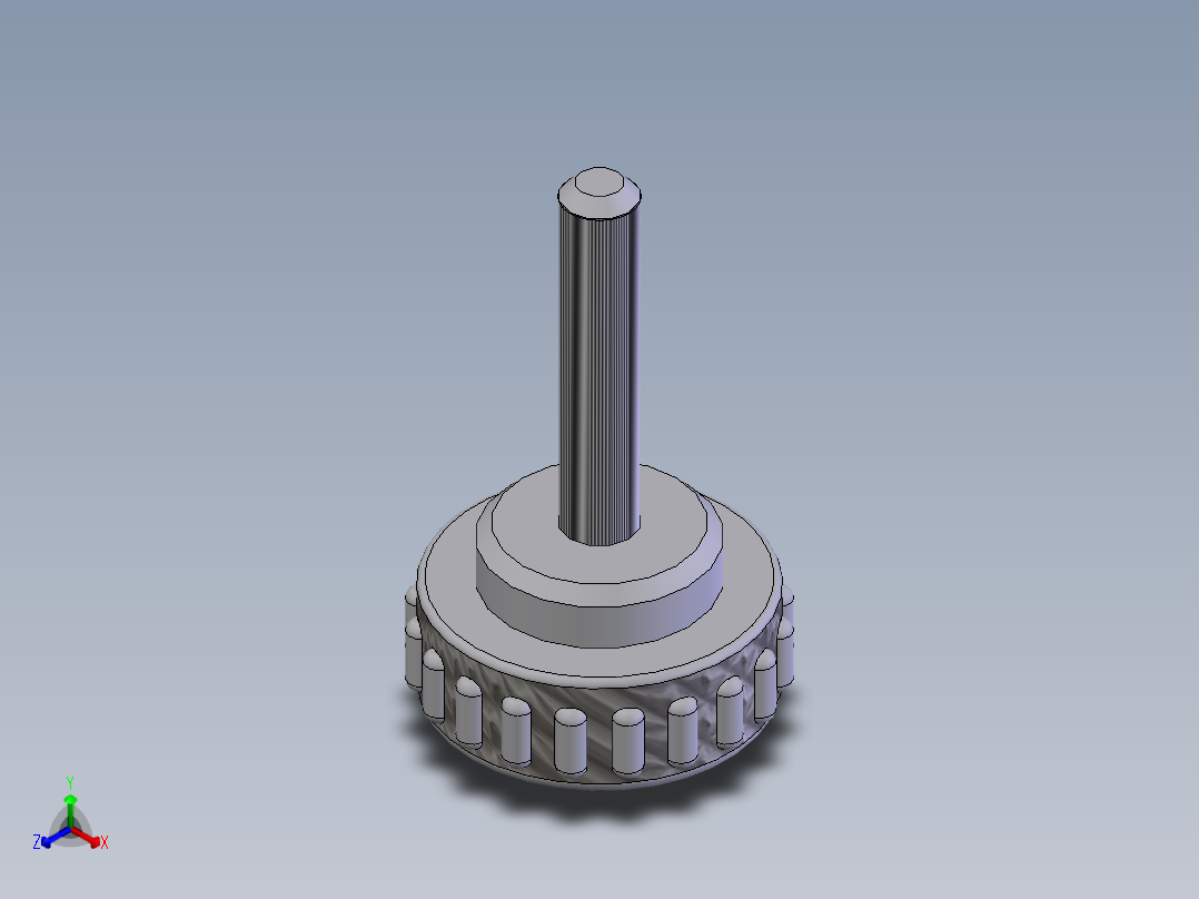 直纹把手(B型) M5×2501正等轴测图