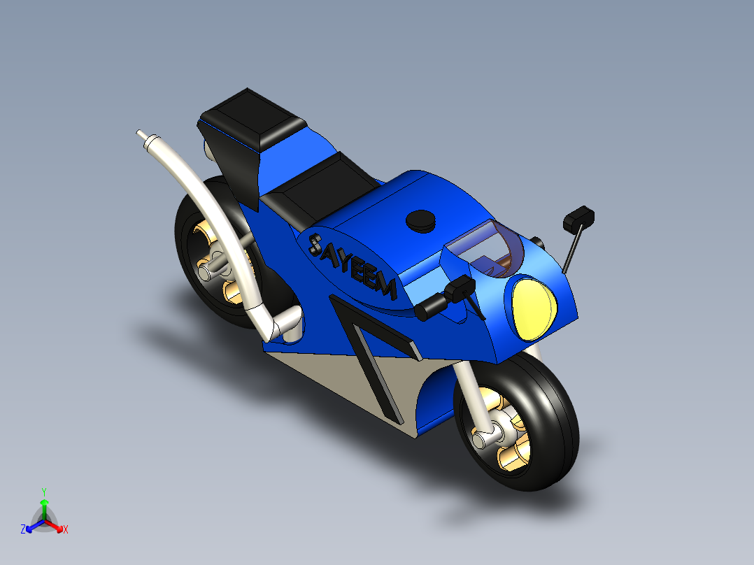 B3004192-超级摩托车正等轴测图