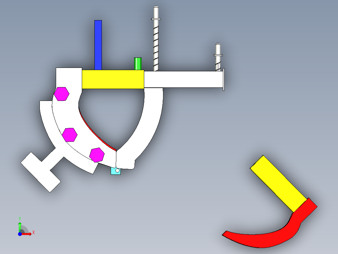 汽车车轮锁具焊接工装前视图
