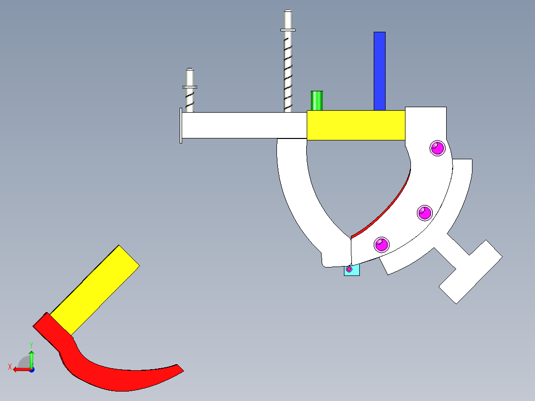 汽车车轮锁具焊接工装后视图