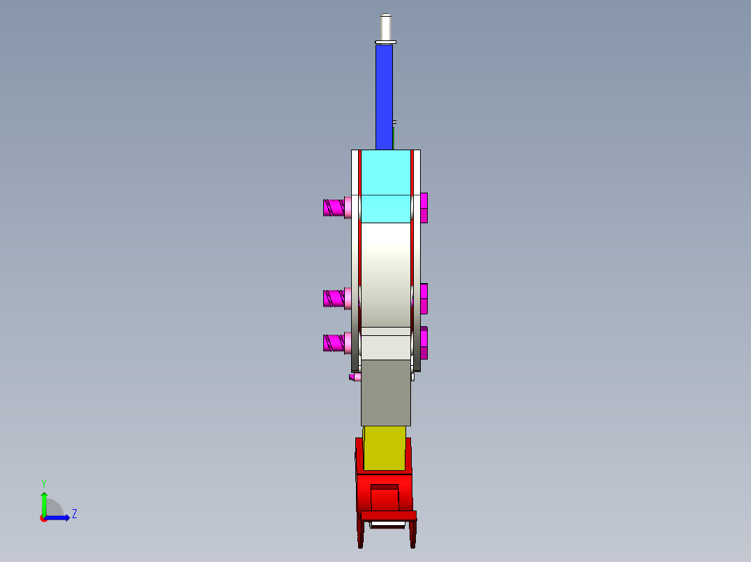 汽车车轮锁具焊接工装左视图