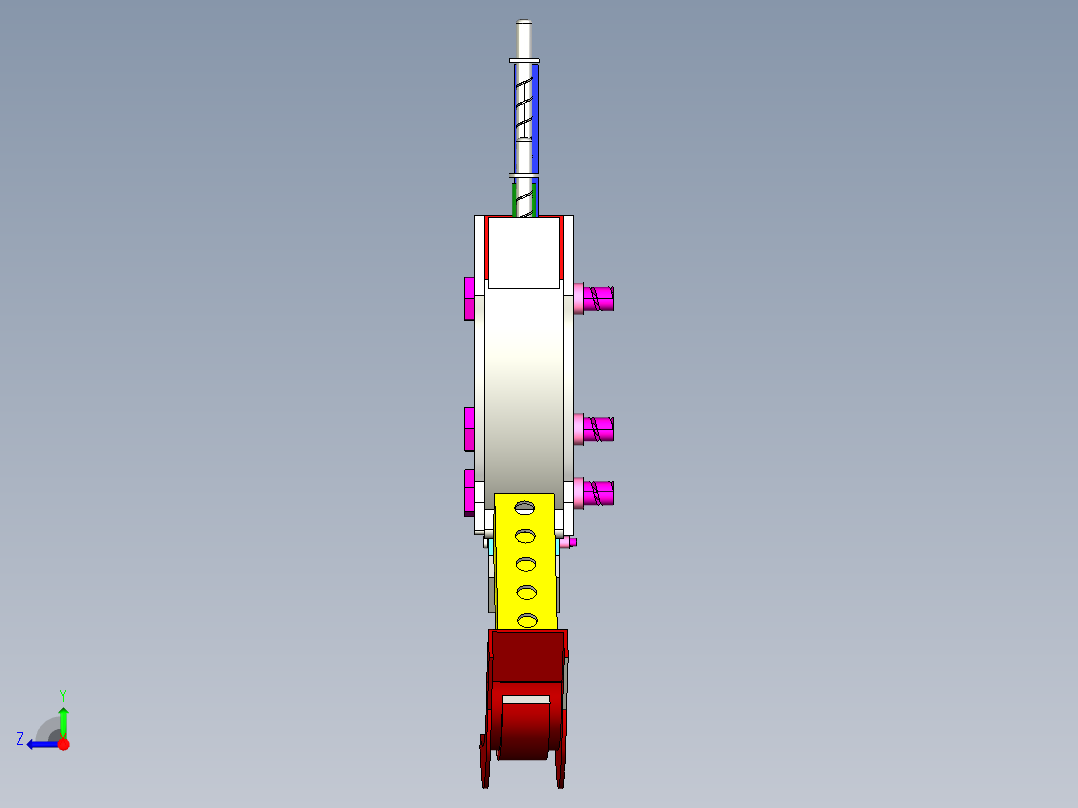 汽车车轮锁具焊接工装右视图