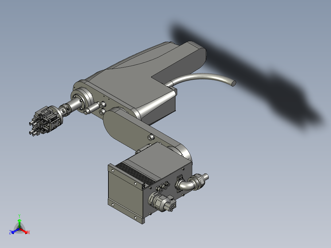 TH1-四轴A0-E000_机械手模组A0_包膜机正等轴测图