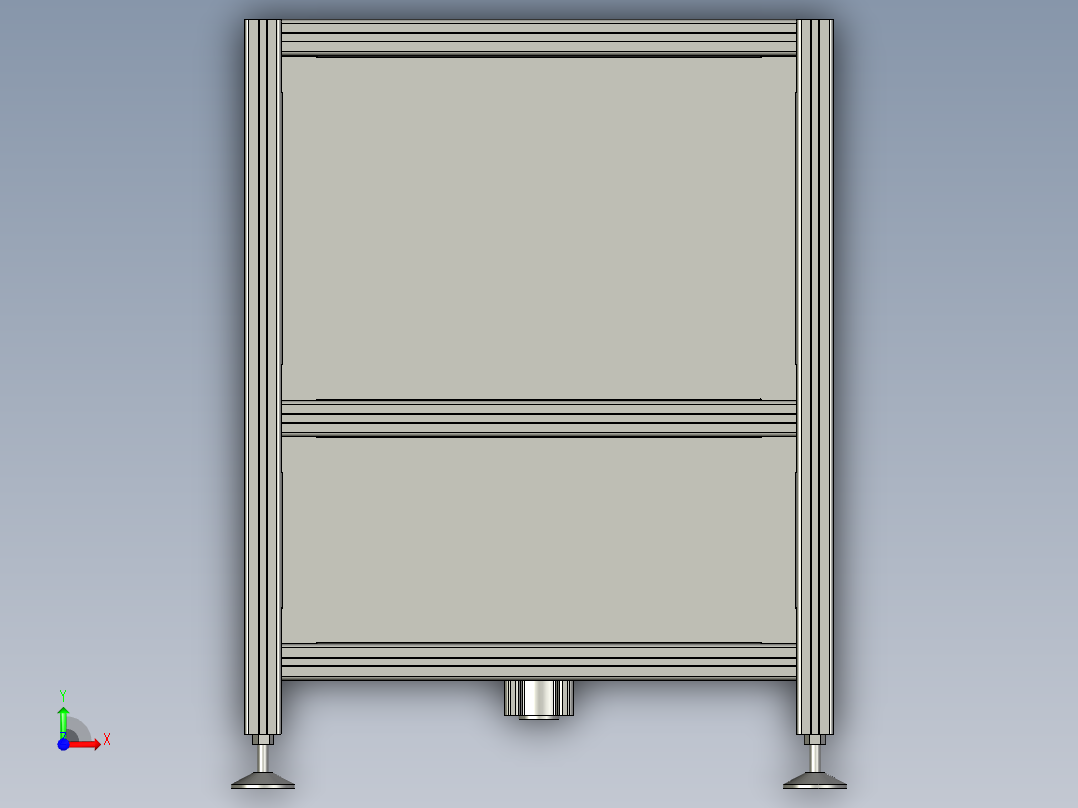 连续式垂直输送升降机前视图