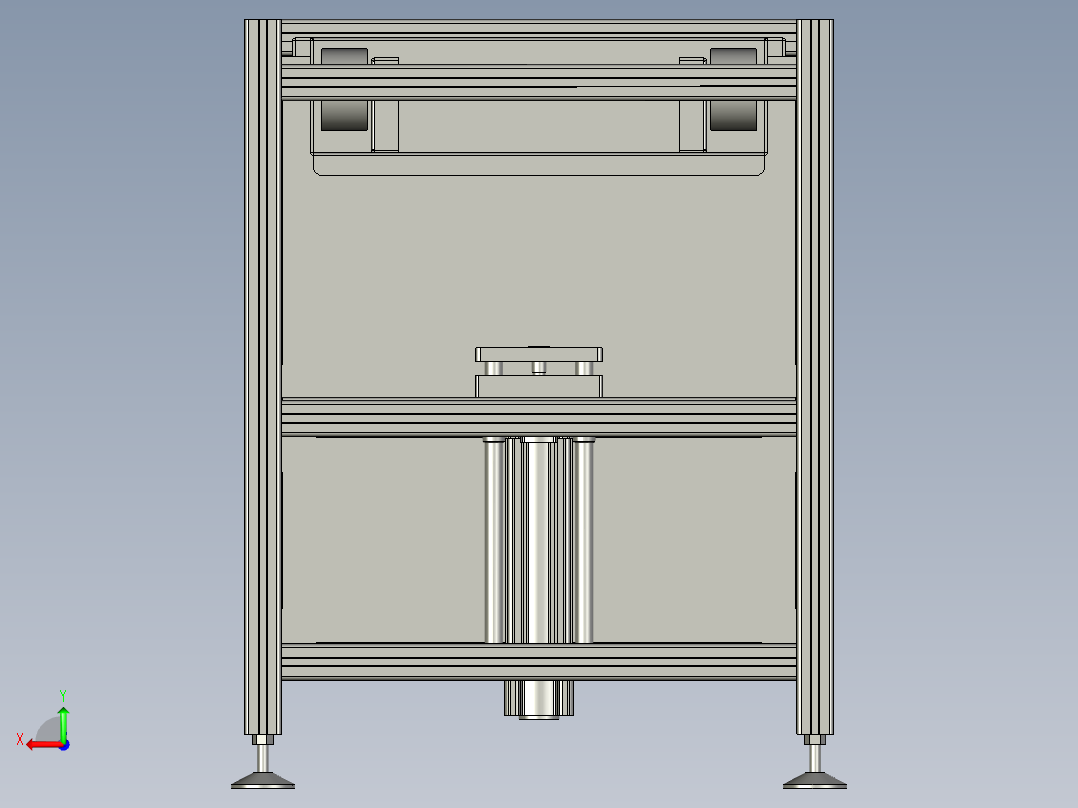 连续式垂直输送升降机后视图