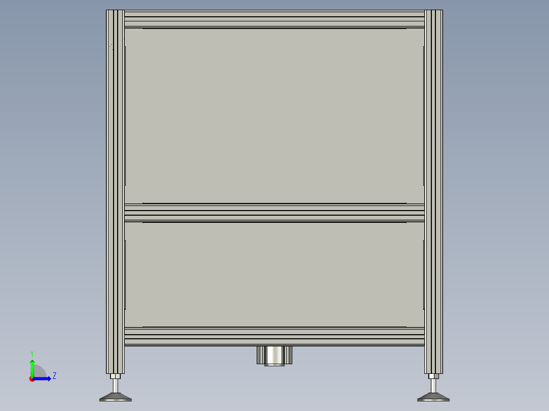 连续式垂直输送升降机左视图