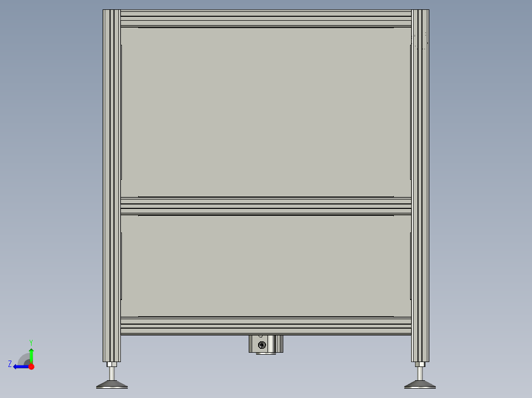 连续式垂直输送升降机右视图