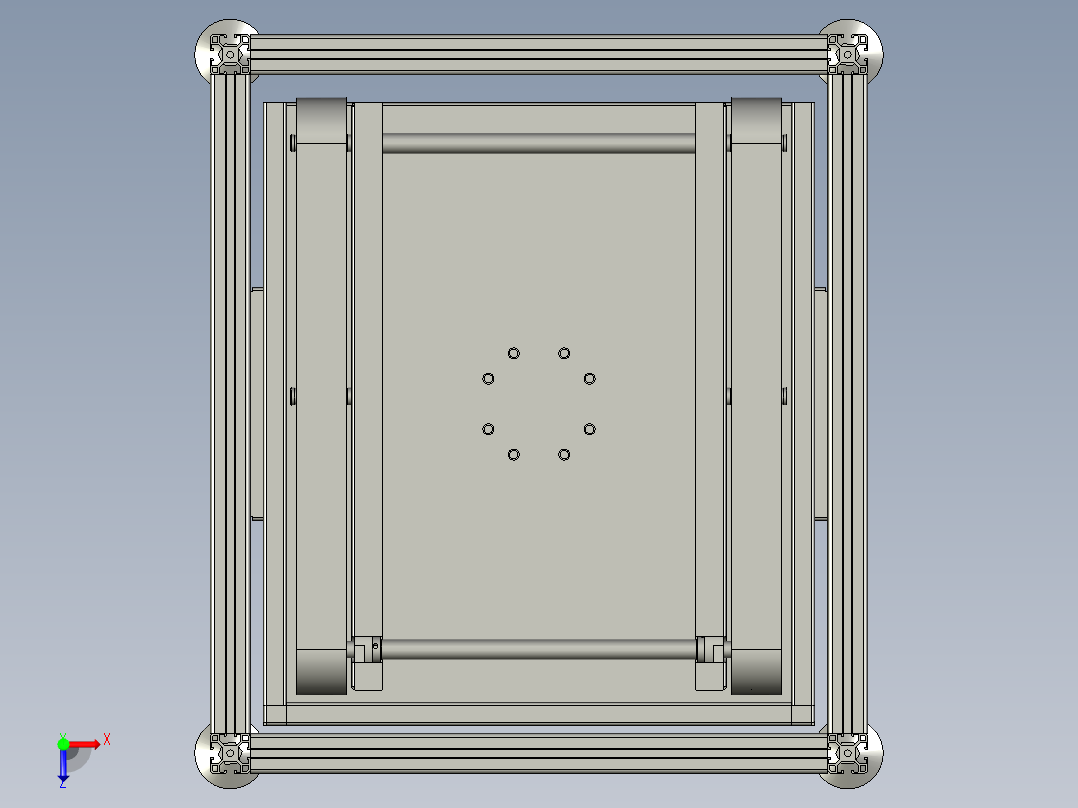连续式垂直输送升降机俯视图