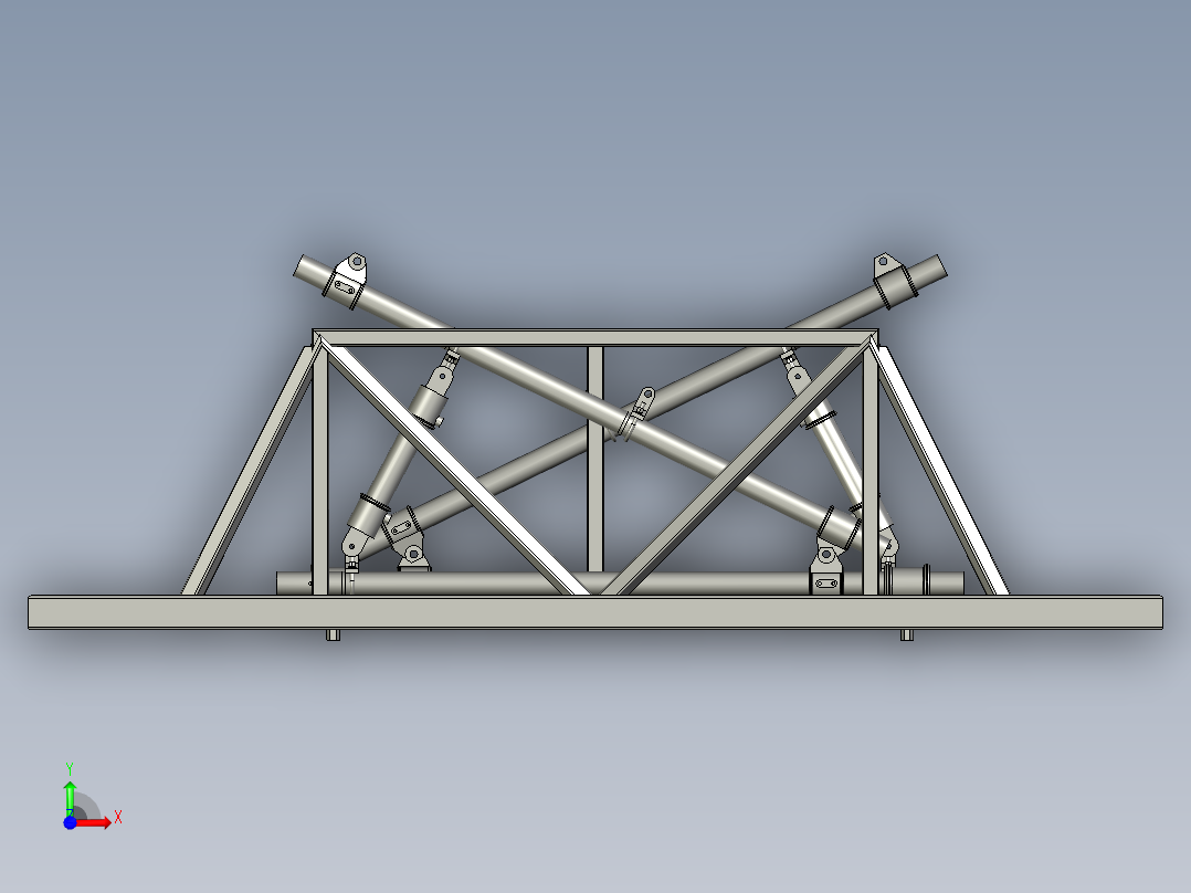 料架存储示意图前视图