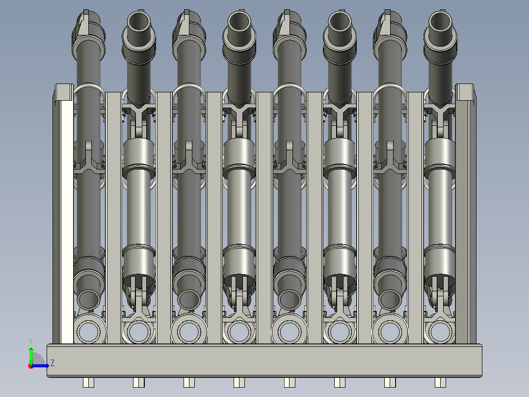 料架存储示意图左视图