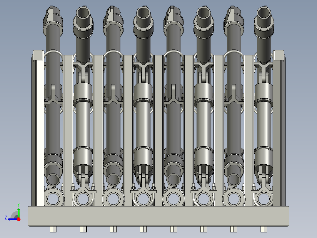 料架存储示意图右视图