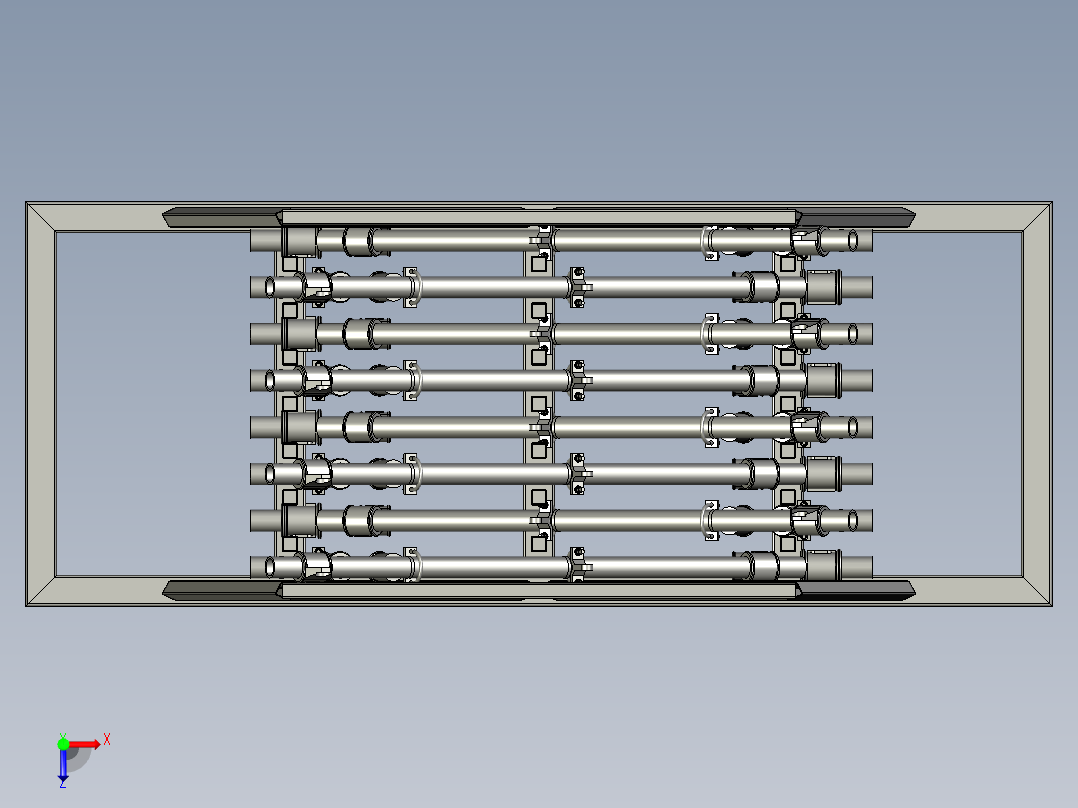 料架存储示意图俯视图