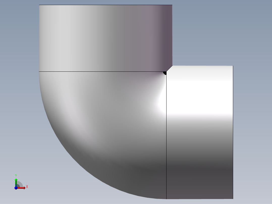 90 ELBOW DN250 PN22 U-PVC前视图