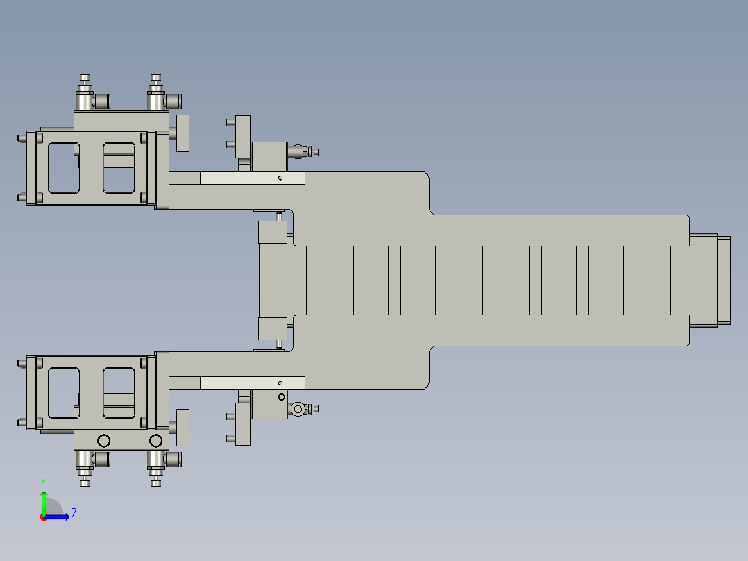 上下料料仓装配左视图