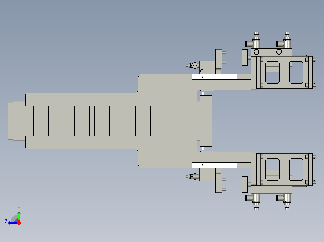 上下料料仓装配右视图