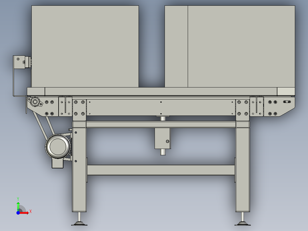 BBBB-左出右进周转箱输送模块前视图
