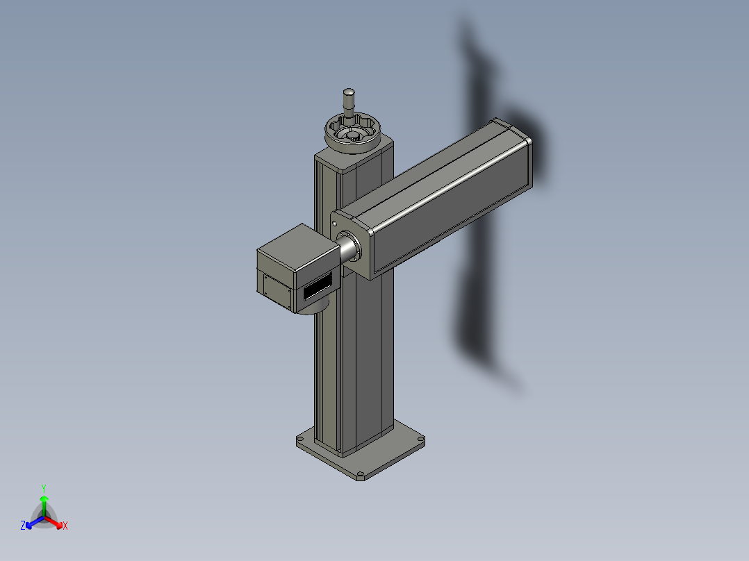 桌面式激光打标机主视图