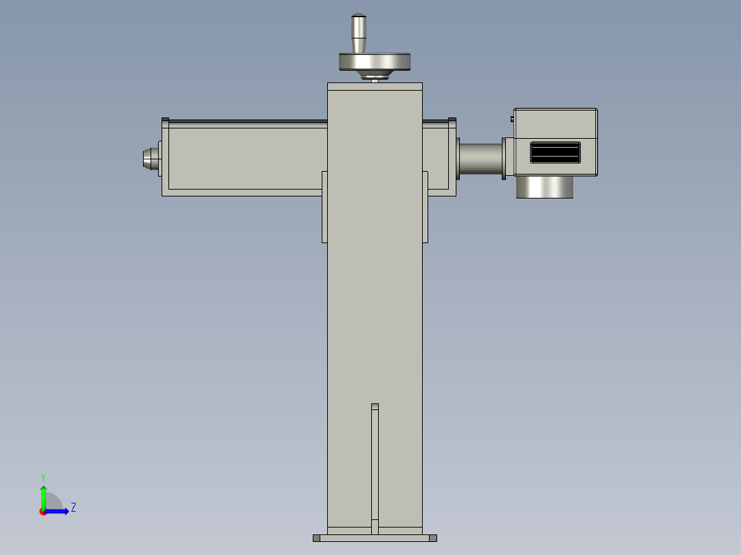 桌面式激光打标机左视图