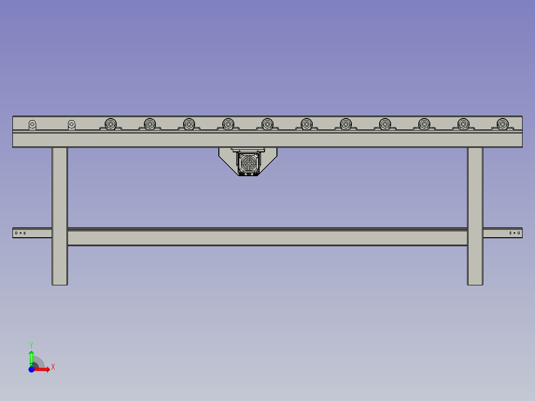 滚筒过渡线定位台前视图