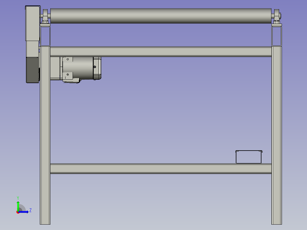 滚筒过渡线定位台左视图
