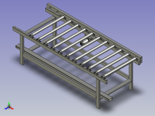 滚筒过渡线定位台正等轴测缩略图