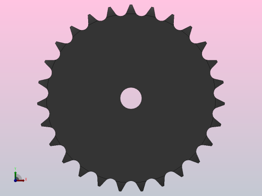 直孔链轮12B型_27-12B-1后视缩略图