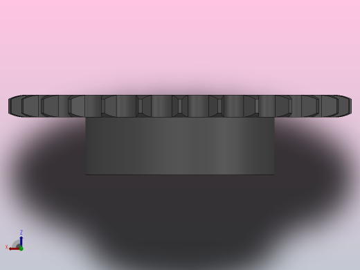 直孔链轮12B型_27-12B-1俯视缩略图