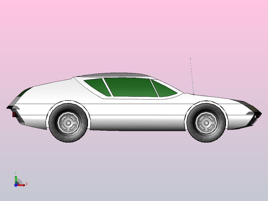汽车，运动前视图