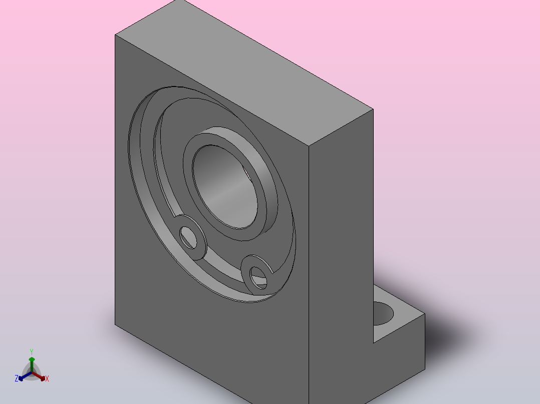 L型轴承座组件_BLC-6204-2Z-50-A主视图