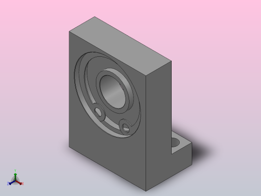L型轴承座组件_BLC-6204-2Z-50-A正等轴测缩略图