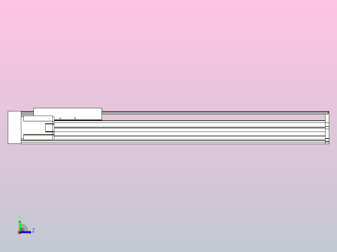 MTH22标准螺杆滑台[MTH22-L#-700-BL-P75-C3]左视图