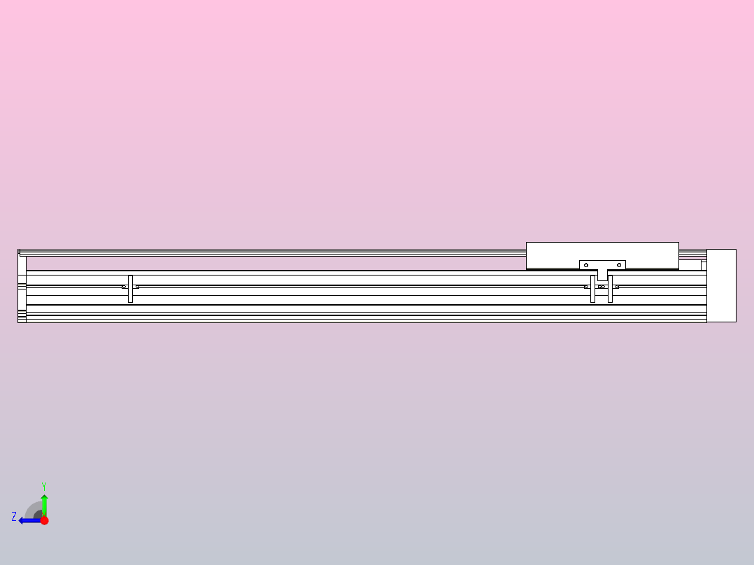 MTH22标准螺杆滑台[MTH22-L#-700-BL-P75-C3]右视图