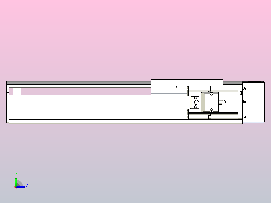 日规模组半封闭丝杆TPA-HNR-140D-2010C-L200-ML-C-P40-N3左视图