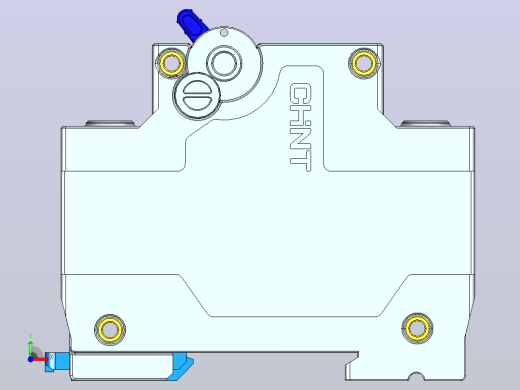 NBDP-125 1P塑料外壳式断路器三维模型202404前视缩略图