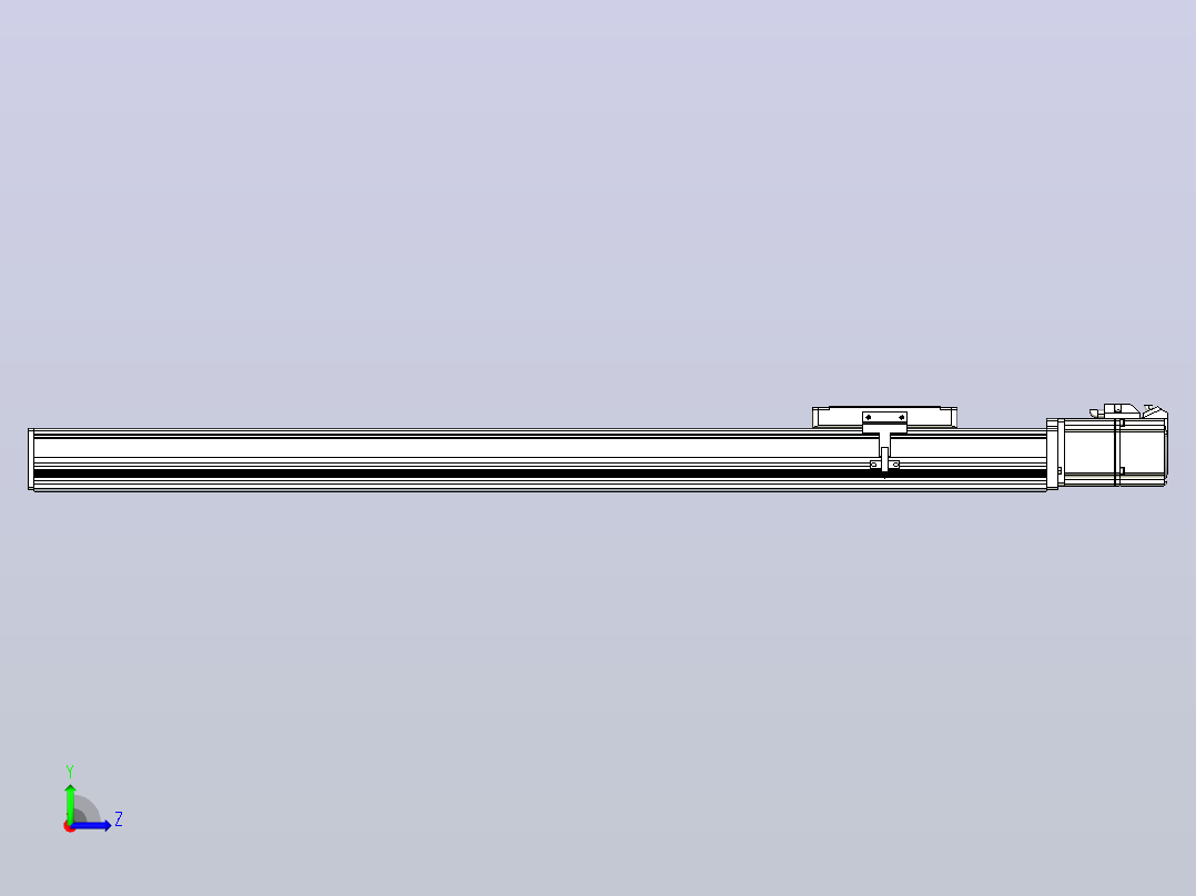 滚珠丝杠直线轴带导轨全封闭TPA-HCR-105D-1610C-L650-M-C-P40-N3左视图