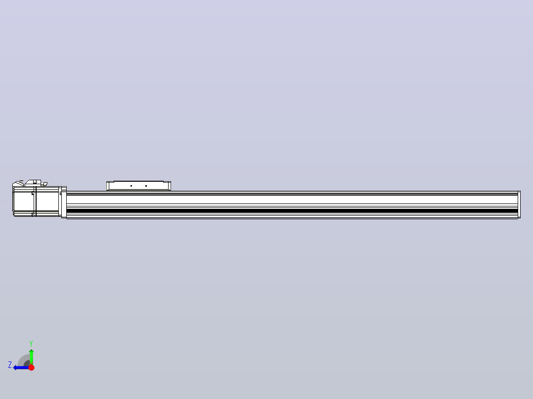 滚珠丝杠直线轴带导轨全封闭TPA-HCR-105D-1610C-L650-M-C-P40-N3右视图