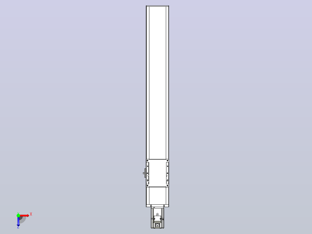 滚珠丝杠直线轴带导轨全封闭TPA-HCR-105D-1610C-L650-M-C-P40-N3俯视图