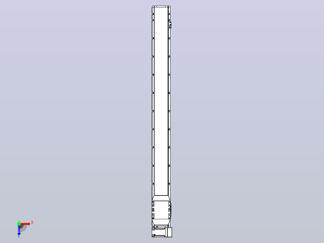 机器人皮带驱动直线轴TPA-GCB-150-P80-L1500-RU-M75-N3俯视图
