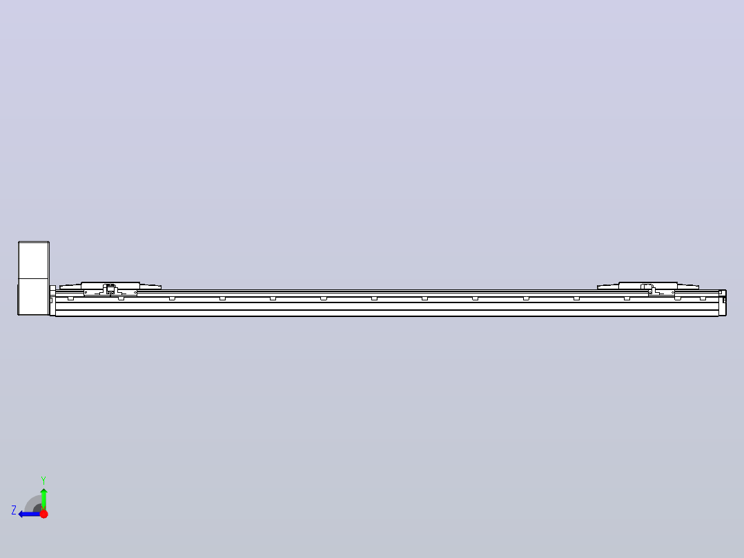 皮带直线轴双滑块型TPA-GCBS-120-P70-L425-RU-M20-N3右视图