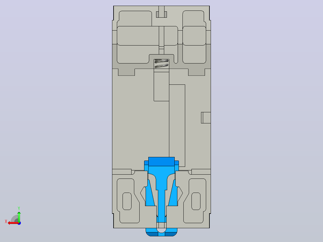 NL1-100双汇2P剩余电流动作断路器三维模型后视图