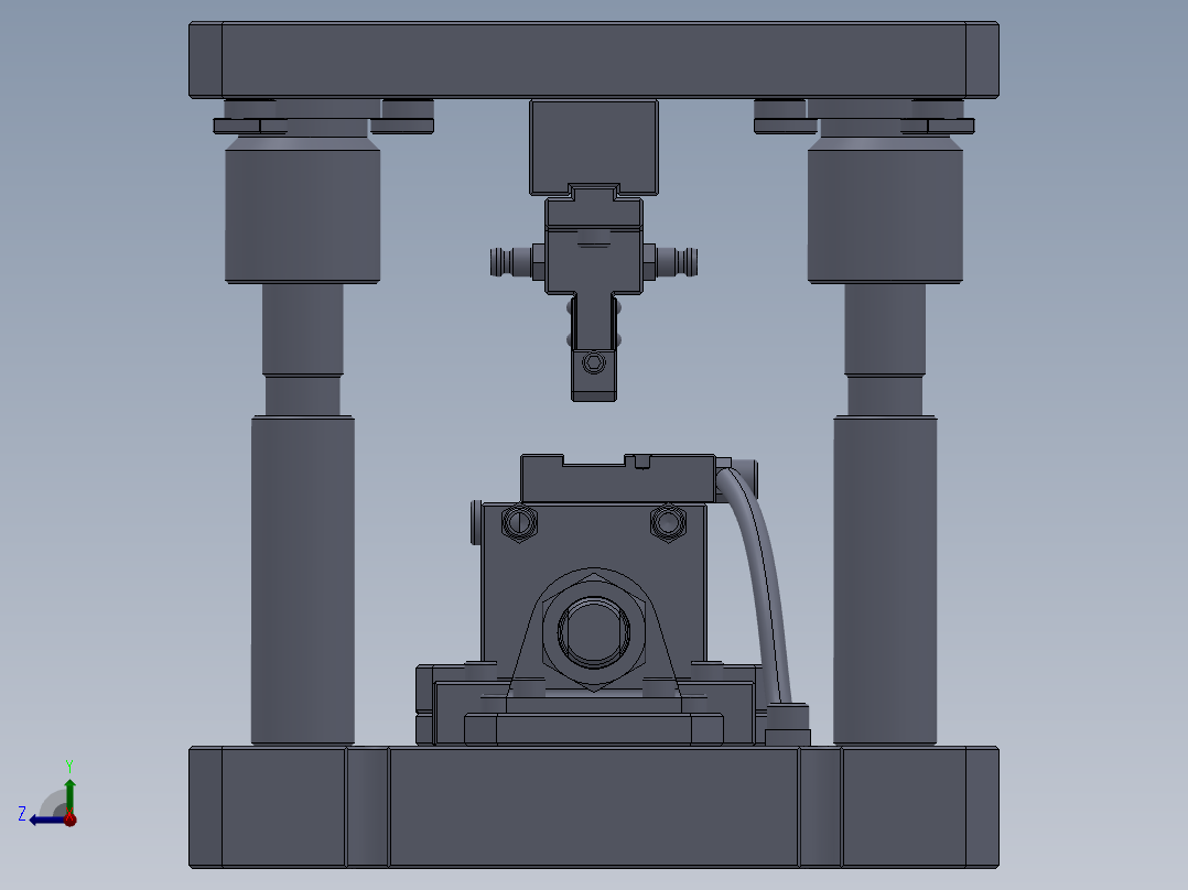 A3 气动夹具右视图
