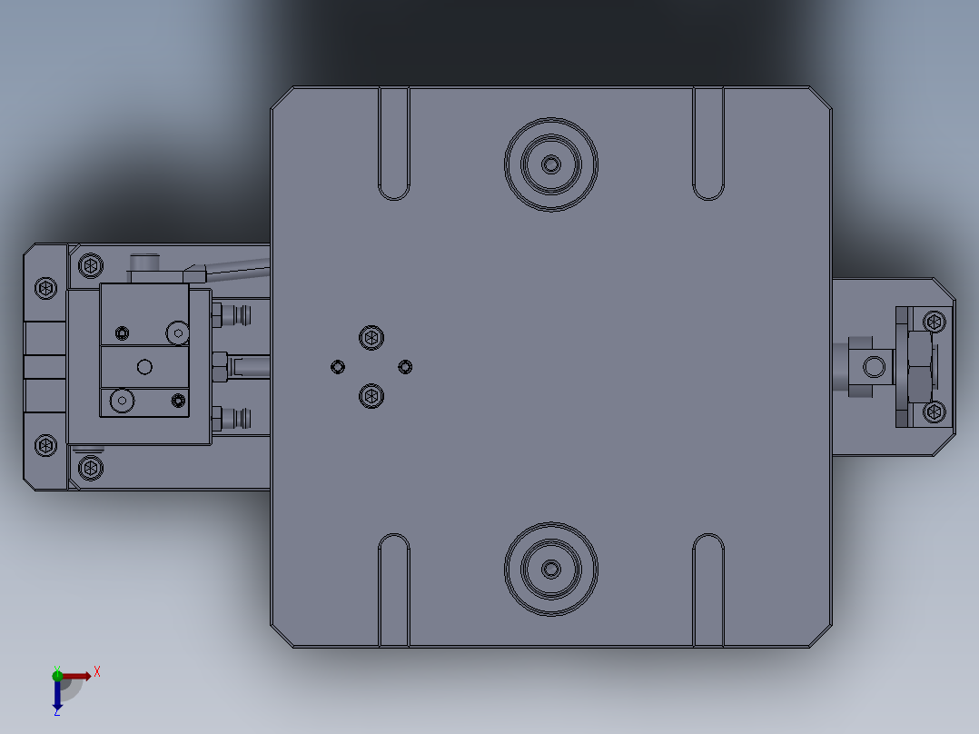 A3 气动夹具俯视图