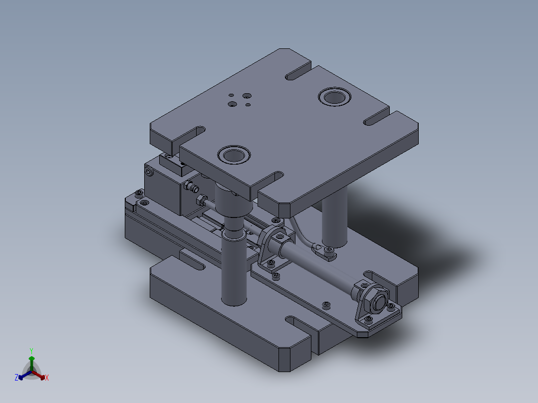 A3 气动夹具正等轴测图