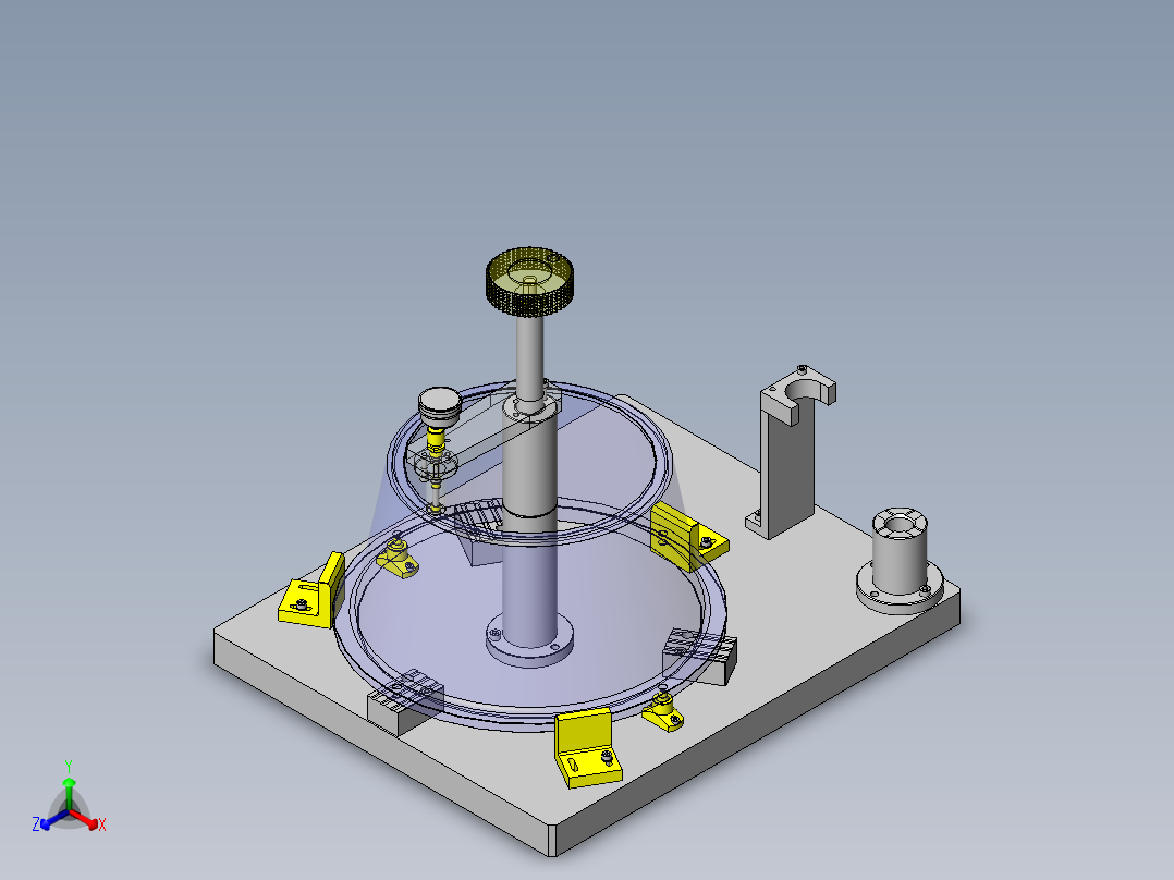 平行度测定工具正等轴测图