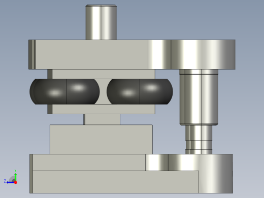 Z型件弯板Z形件冲压弯曲模具的设计含CAD图纸proE三维模型及说明右视缩略图