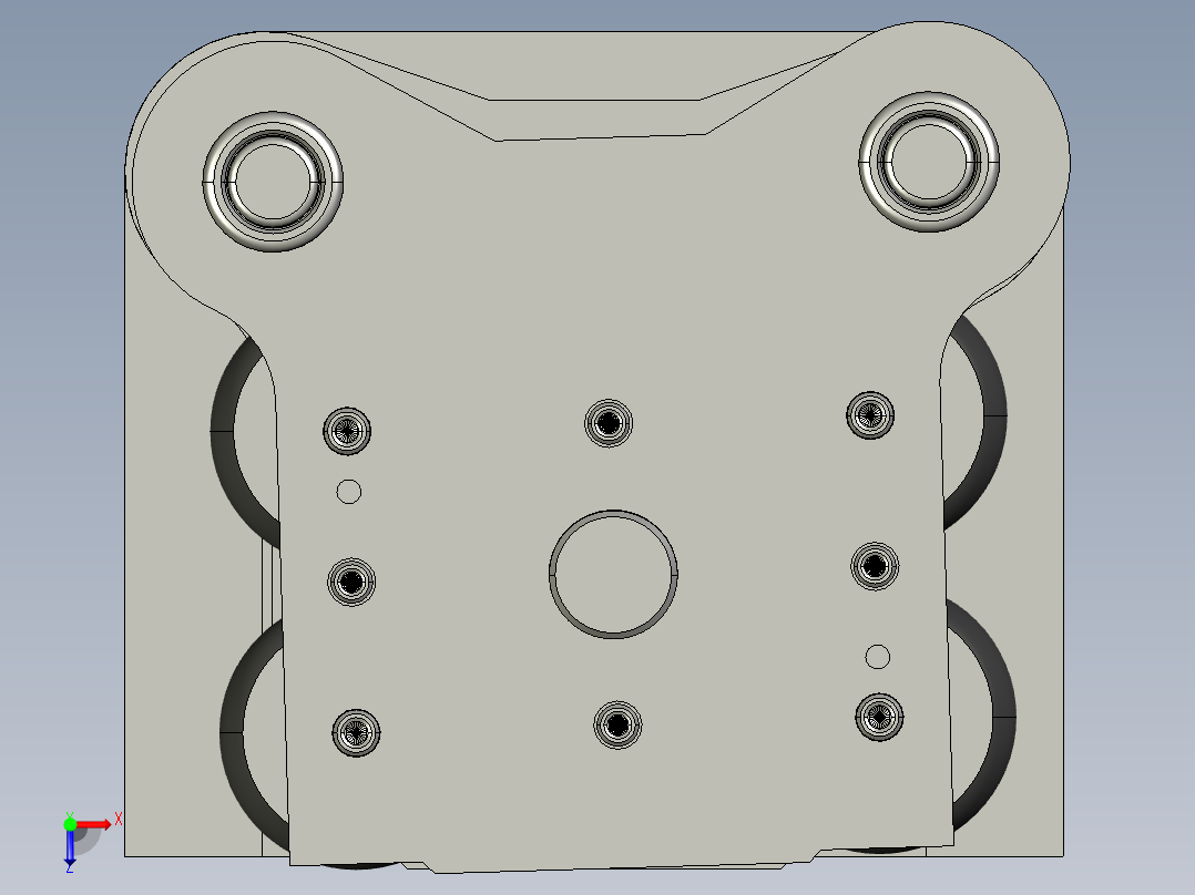 Z型件弯板Z形件冲压弯曲模具的设计含CAD图纸proE三维模型及说明俯视图