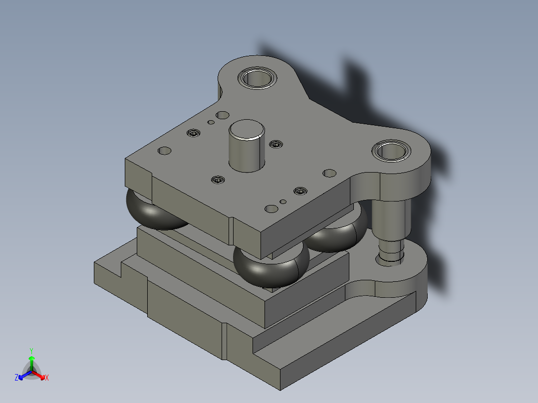 Z型件弯板Z形件冲压弯曲模具的设计含CAD图纸proE三维模型及说明正等轴测图