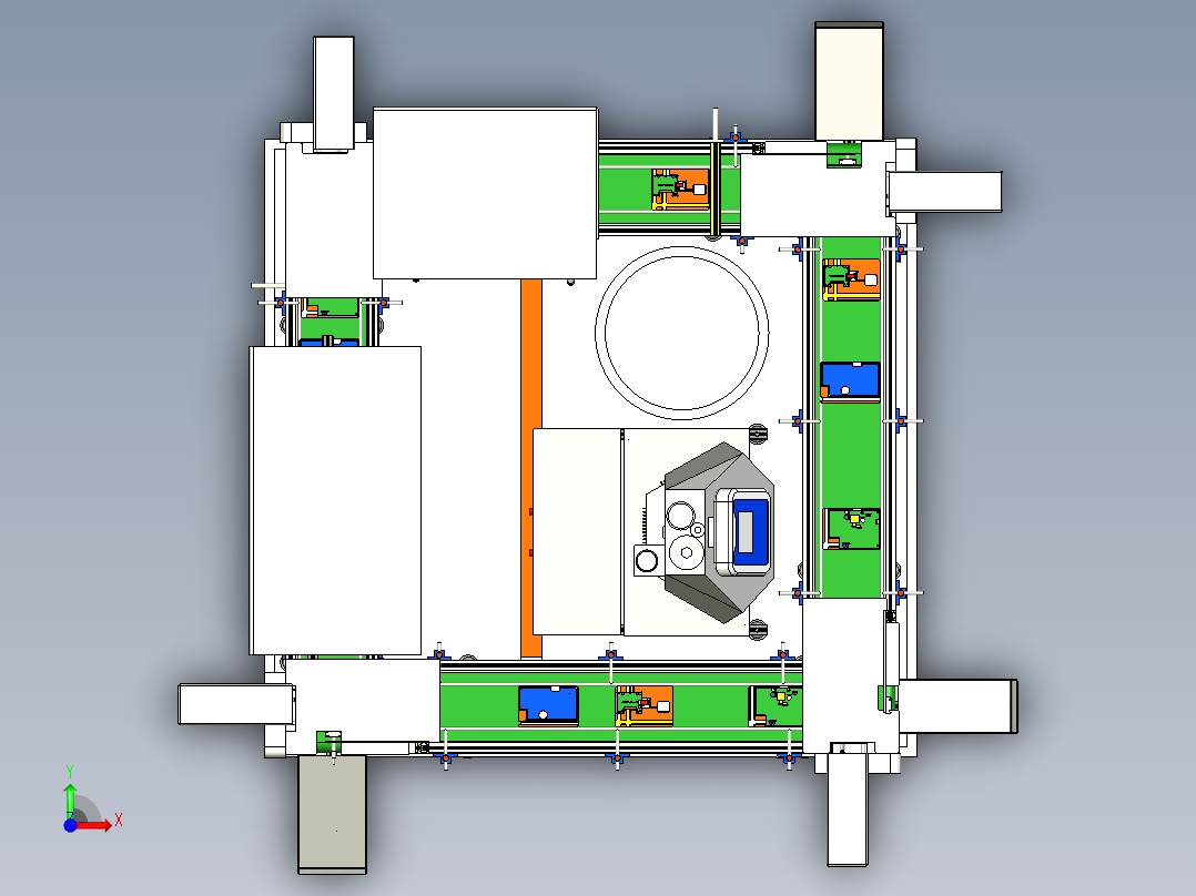 电子制造用热熔胶点胶系统前视图