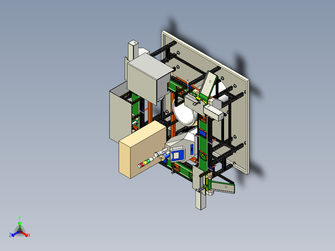 电子制造用热熔胶点胶系统正等轴测图